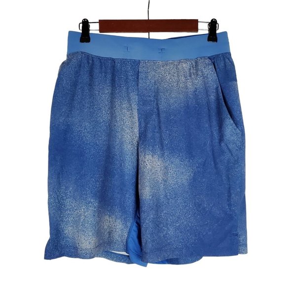 Lululemon Mens T.H.E. The Short 9" Linerless Shorts Med Blue Gym Athletic FLAW - Picture 1 of 14
